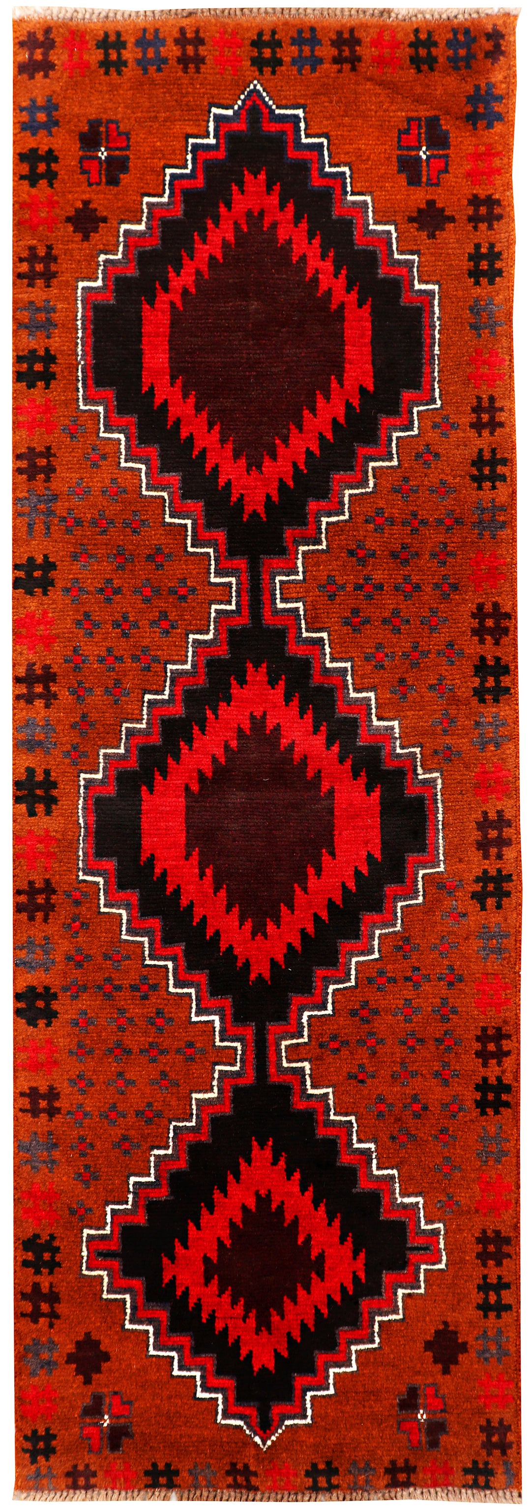 Afghan Baluchi Rug 2' 5 x 6' 9 Hand-Knotted