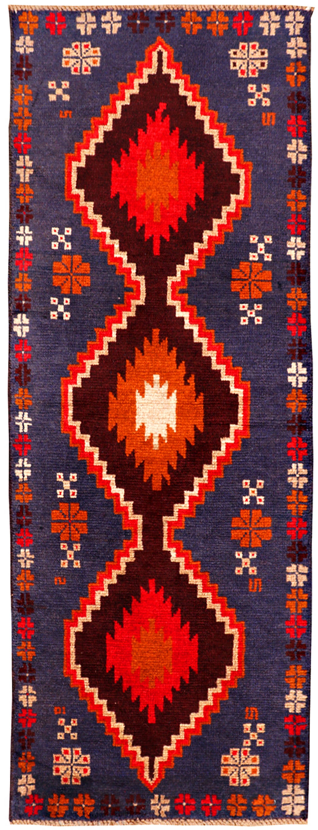Navy Baluchi Rug 2' 4" x 6' 5" Hand-Knotted