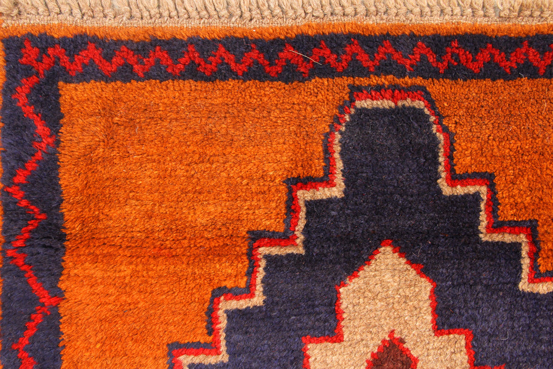 Dark Orange Baluchi 2' 6 x 13' 5 - No. 70539