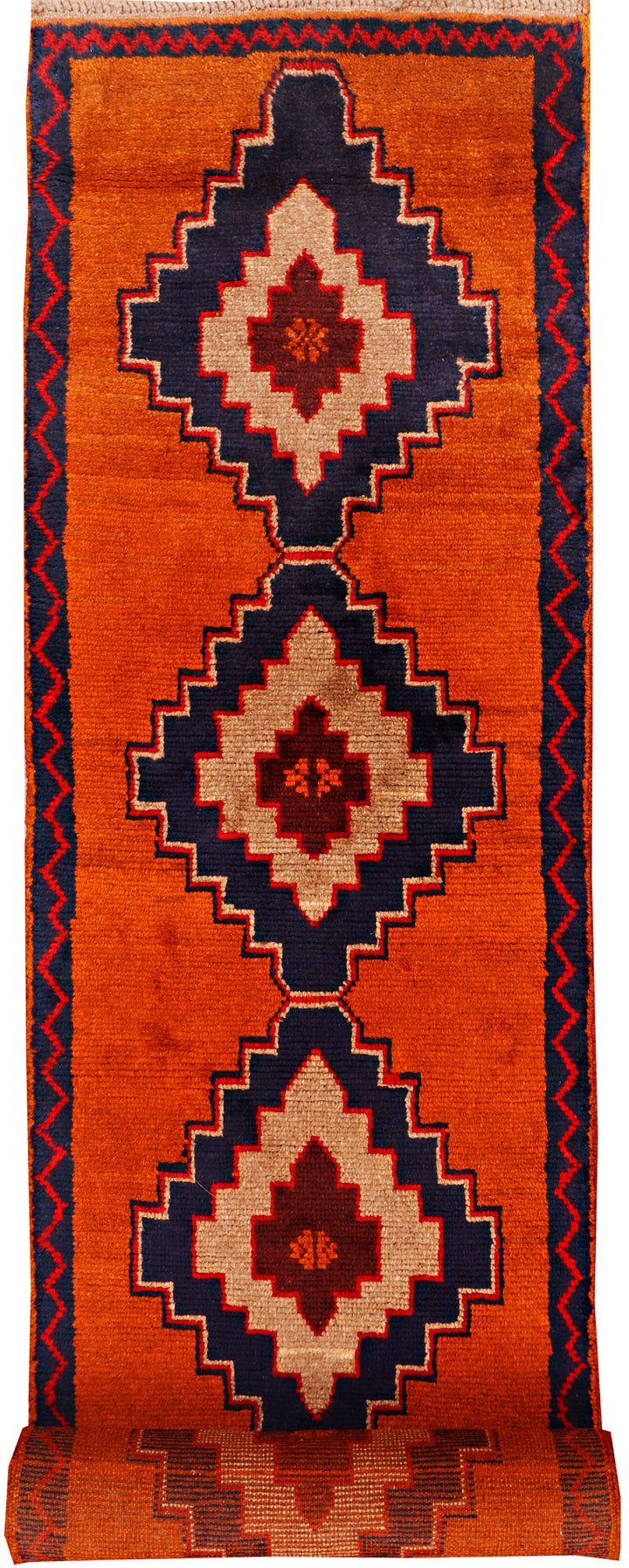 Dark Orange Baluchi 2' 6 x 13' 5 - No. 70539
