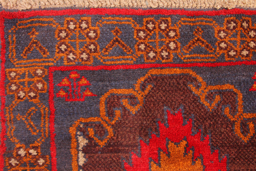 Multi Colored Baluchi 2' 8 x 12' 9 - No. 70558