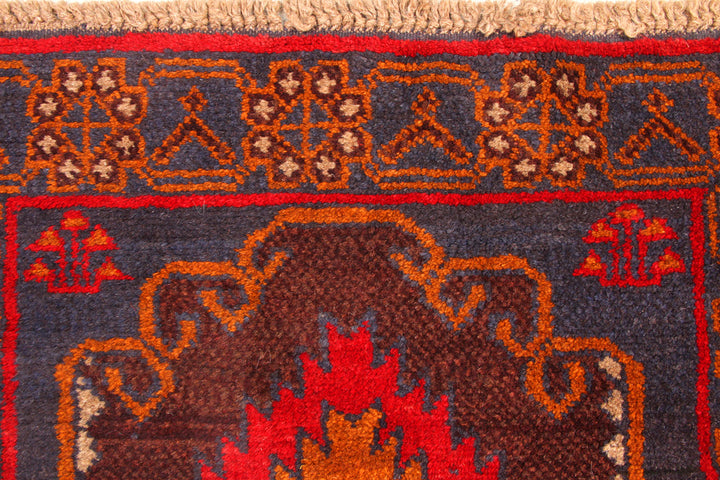 Multi Colored Baluchi 2' 8 x 12' 9 - No. 70558
