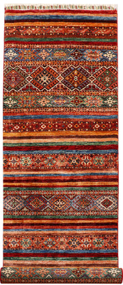 Multi Colored Kazak 2' 8 x 10' - No. 70798