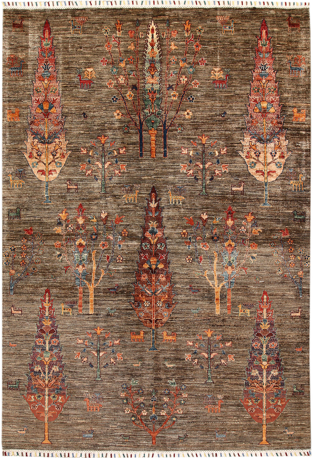 Afghan Kazak Rug 5' 6 x 7' 11 Hand-Knotted