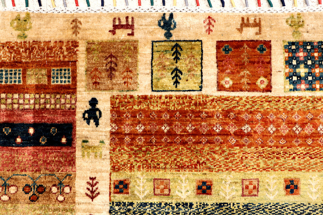 Multi Colored Kazak 6'  8" x 9'  8" - No. QA14889