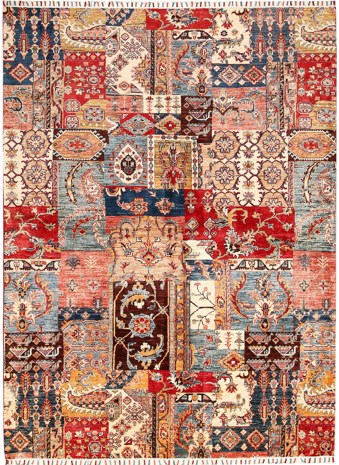 Afghan Kazak Rug 5' 10 x 7' 11 Hand-Knotted