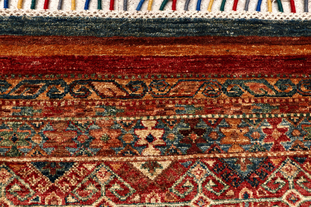 Multi Colored Kazak 2'  8" x 8'  6" - No. QA17050