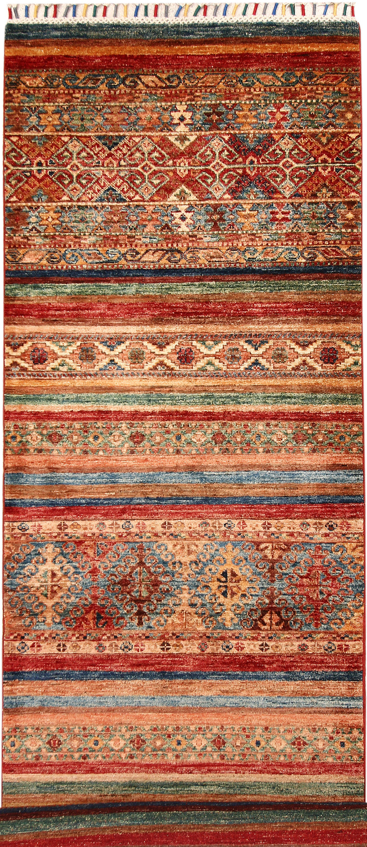 Multi Colored Kazak 2'  8" x 8'  6" - No. QA17050
