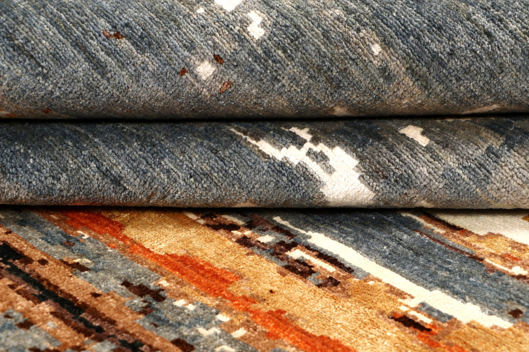 Multi Colored Abstract 8'  x" 9'  10" - No. QA89120