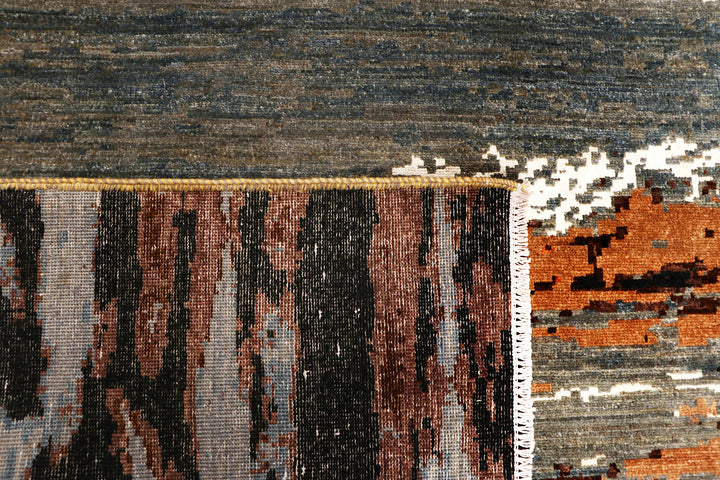 Multi Colored Abstract 8'  x" 9'  10" - No. QA89120