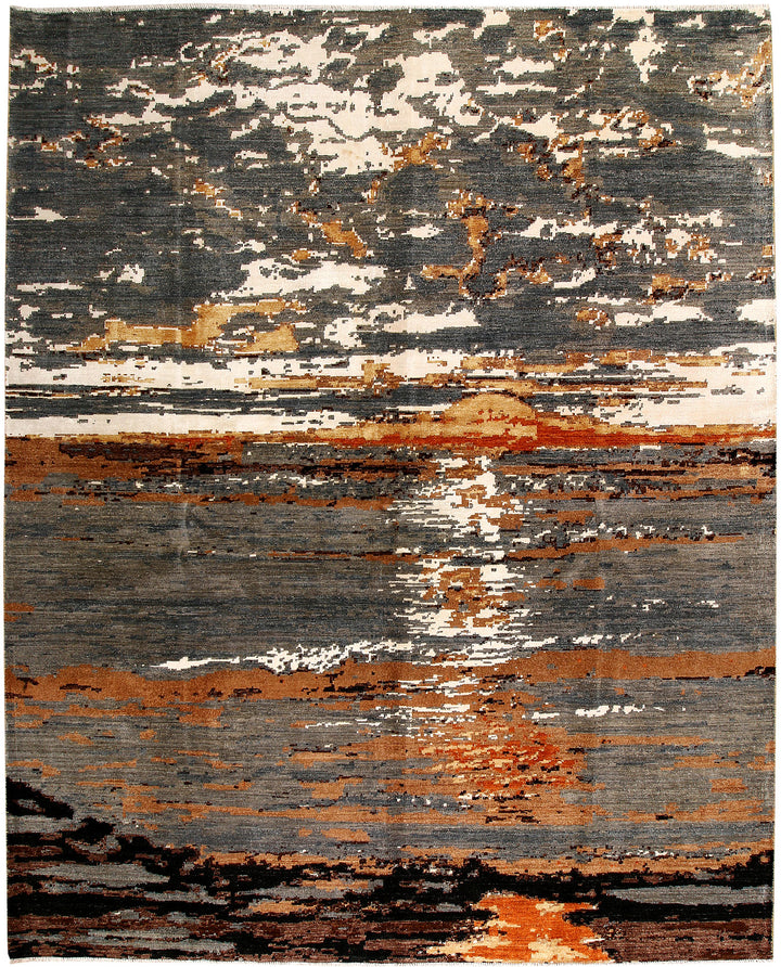 Multi Colored Abstract 8'  x" 9'  10" - No. QA89120