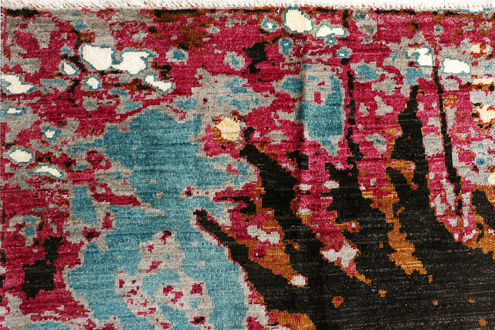 Multi Colored Abstract 8'  x" 9'  8" - No. QA26827