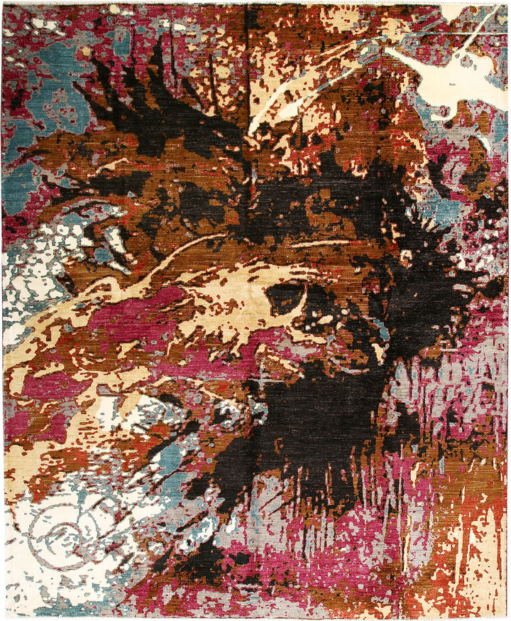 Multi Colored Abstract 8'  x" 9'  8" - No. QA26827