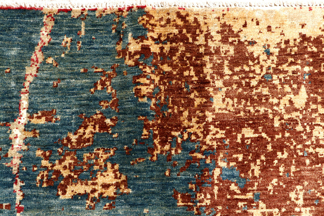 Multi Colored Abstract 7'  10" x 9'  10" - No. QA82944