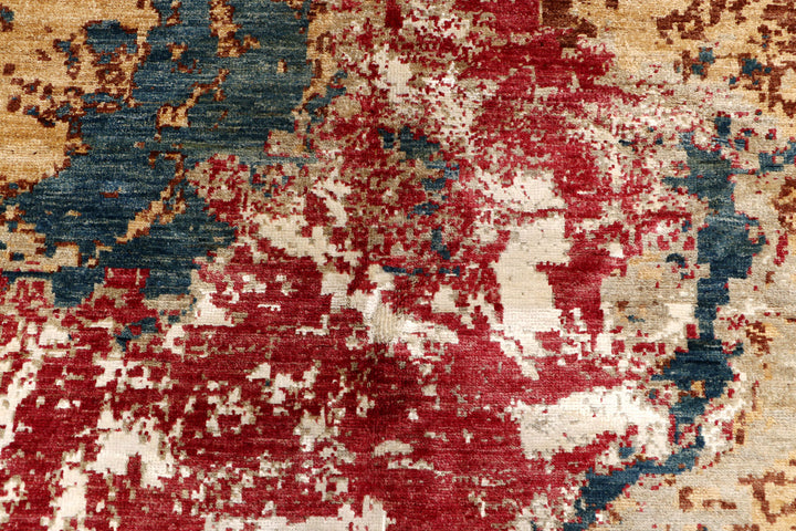 Multi Colored Abstract 7'  10" x 9'  10" - No. QA82944