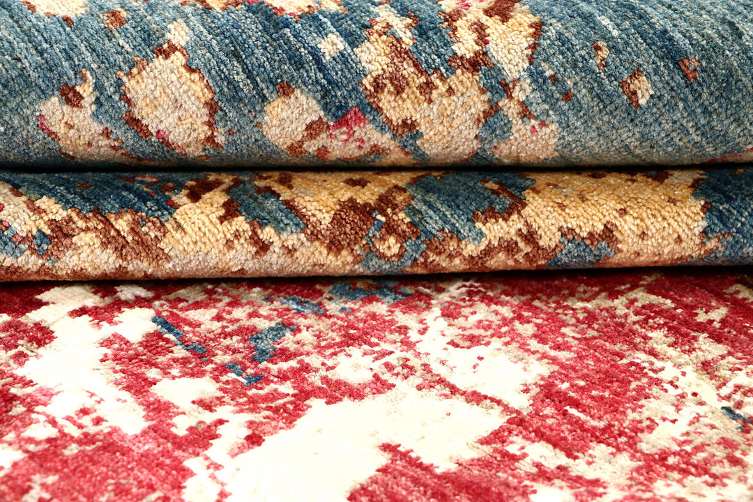 Multi Colored Abstract 7'  10" x 9'  10" - No. QA82944