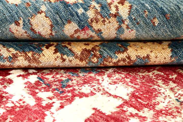 Multi Colored Abstract 7'  10" x 9'  10" - No. QA82944