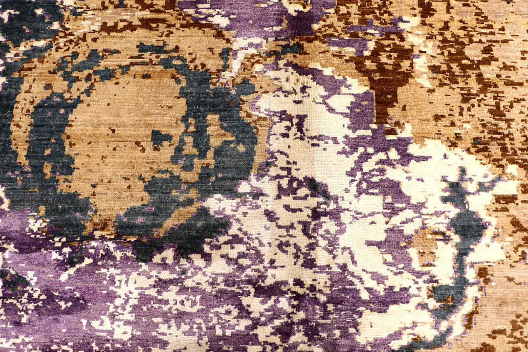 Multi Colored Abstract 7'  10" x 9'  9" - No. QA21780