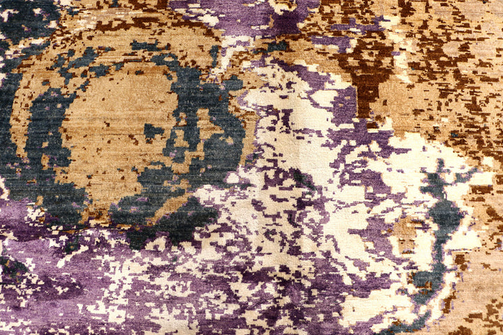 Multi Colored Abstract 7'  10" x 9'  9" - No. QA21780