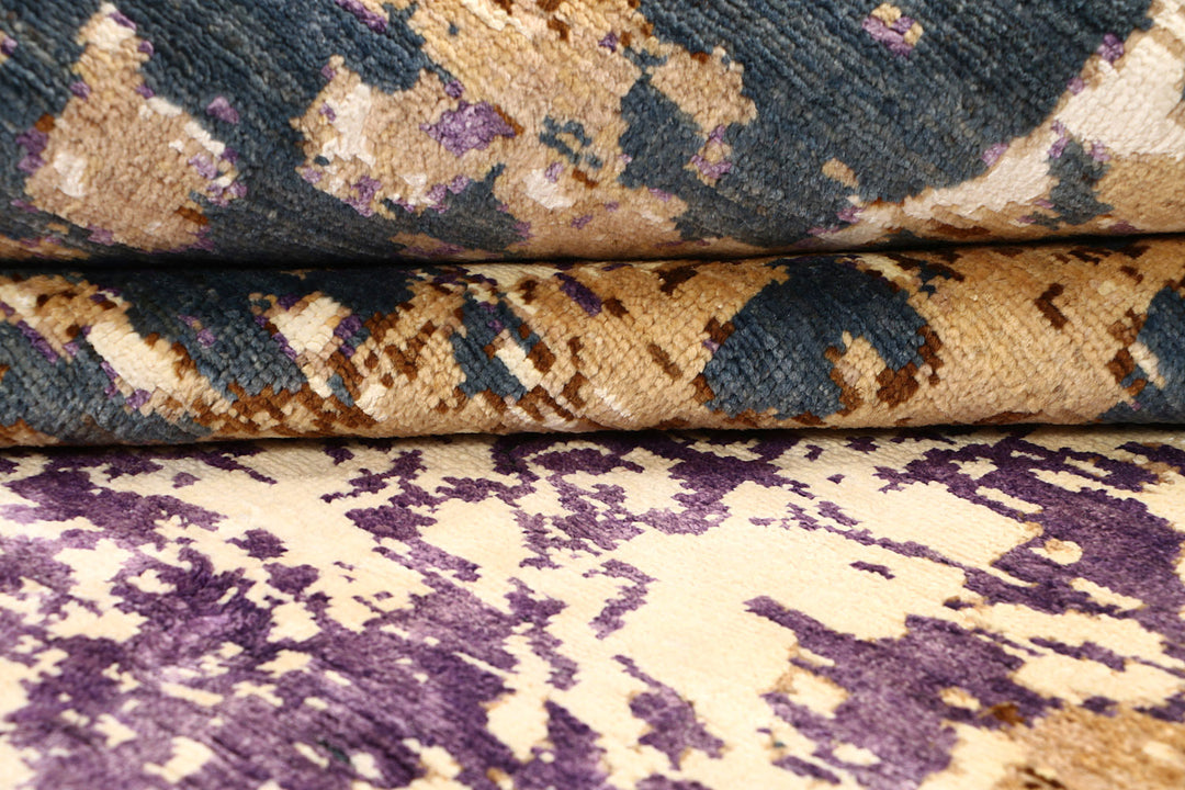 Multi Colored Abstract 7'  10" x 9'  9" - No. QA21780