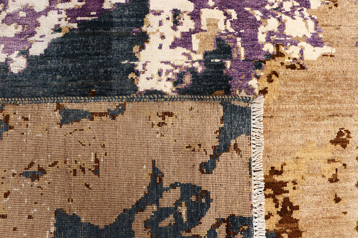 Multi Colored Abstract 7'  10" x 9'  9" - No. QA21780