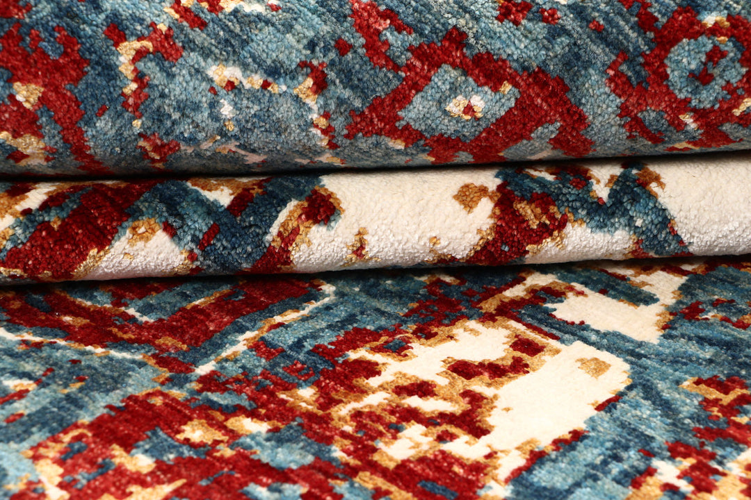 Multi Colored Abstract 7'  11" x 9'  8" - No. QA95211