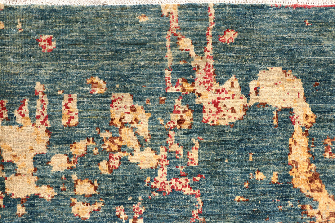 Multi Colored Abstract 8'  2" x 9'  11" - No. QA96804