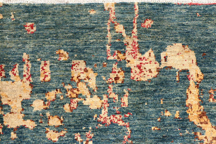 Multi Colored Abstract 8'  2" x 9'  11" - No. QA96804