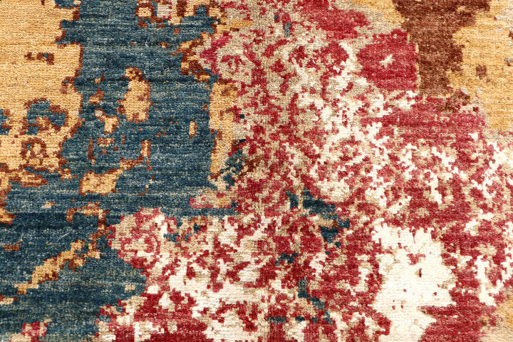 Multi Colored Abstract 8'  2" x 9'  11" - No. QA96804