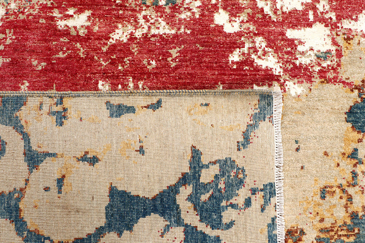 Multi Colored Abstract 8'  2" x 9'  11" - No. QA96804