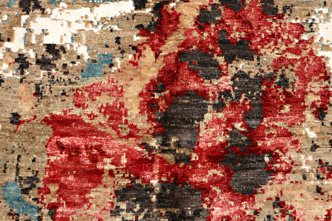 Multi Colored Abstract 6'  6" x 9'  6" - No. QA75292