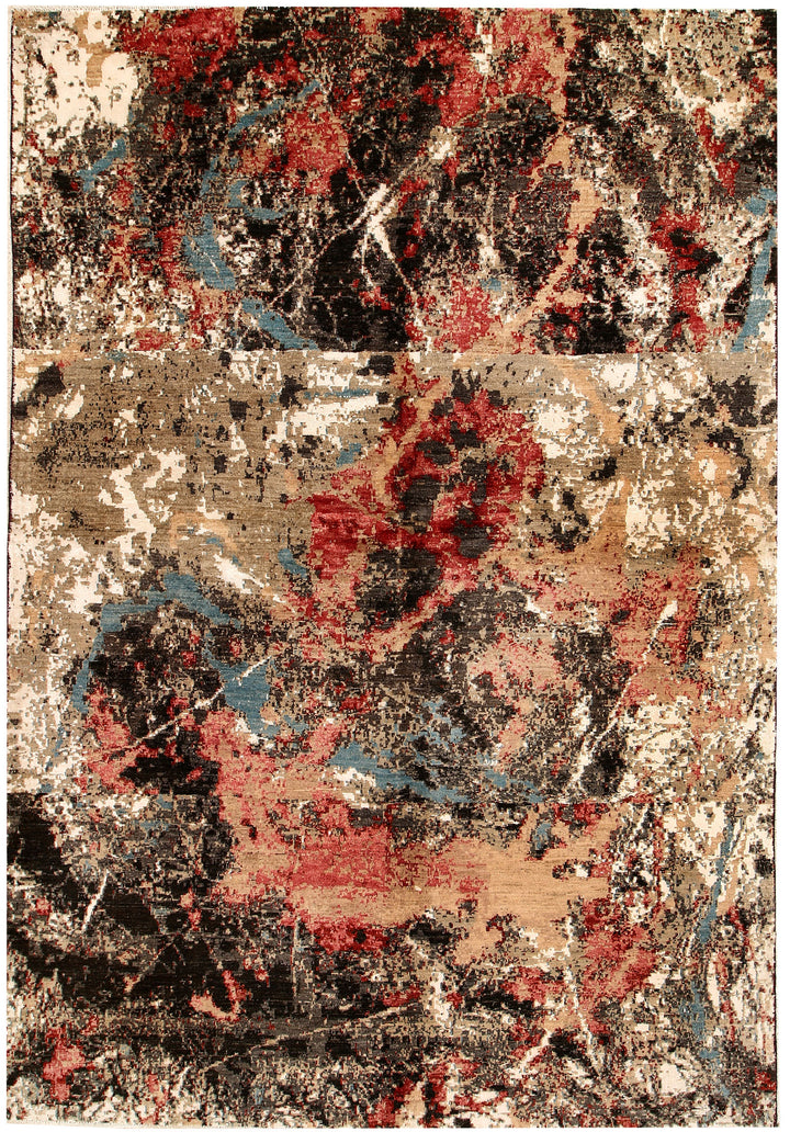 Multi Colored Abstract 6'  6" x 9'  6" - No. QA75292