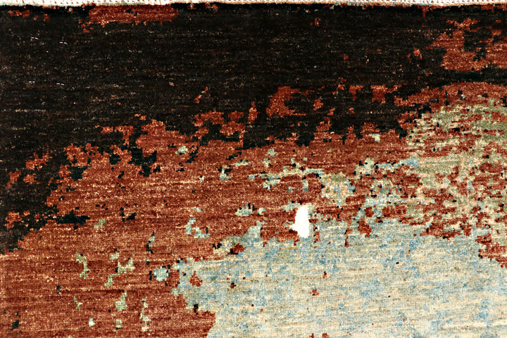 Multi Colored Abstract 6'  6" x 9'  9" - No. QA10359