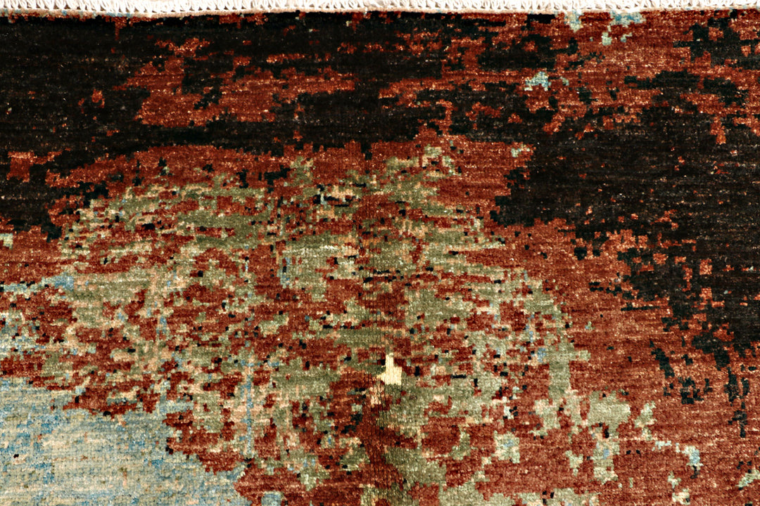 Multi Colored Abstract 6'  6" x 9'  9" - No. QA10359