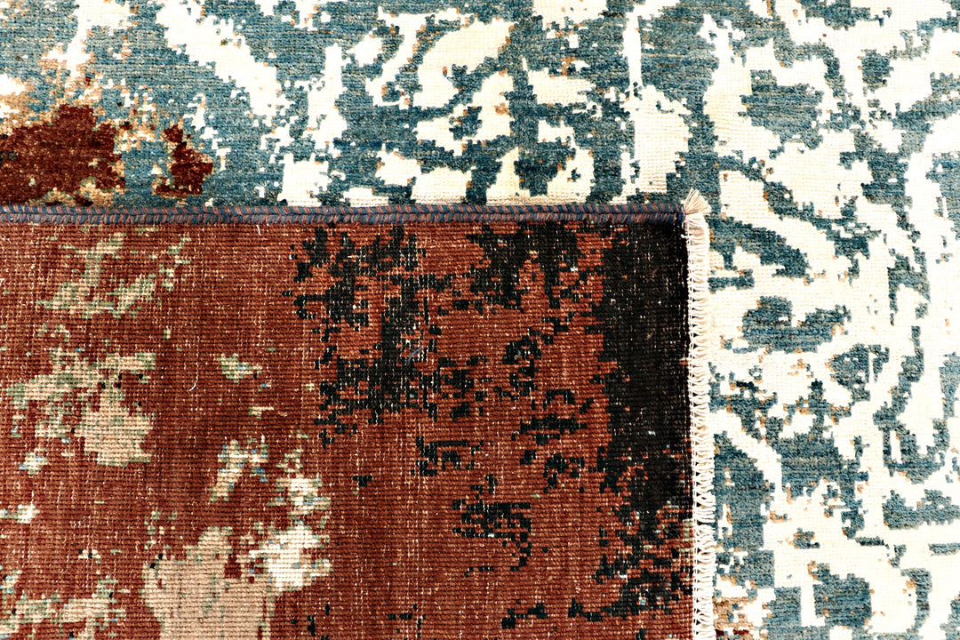 Multi Colored Abstract 6'  6" x 9'  9" - No. QA10359