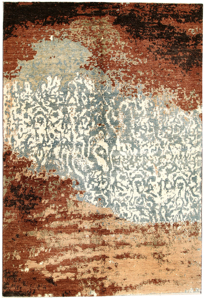 Multi Colored Abstract 6'  6" x 9'  9" - No. QA10359