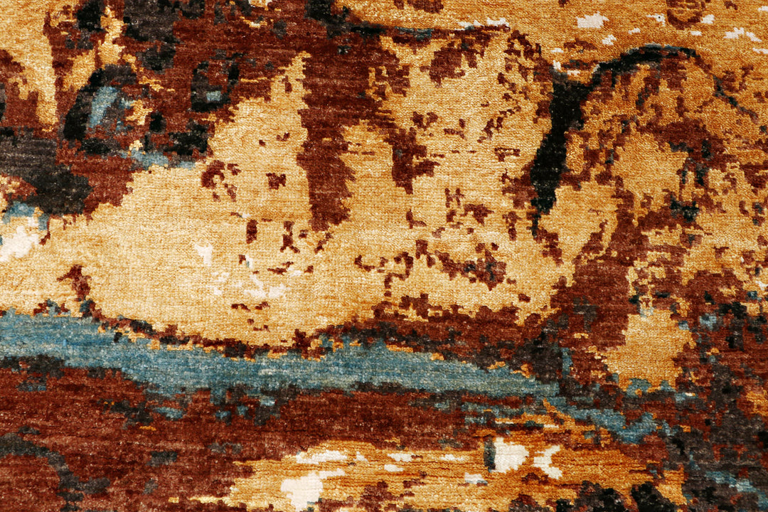 Multi Colored Abstract 3'  10" x 5'  10" - No. QA66322