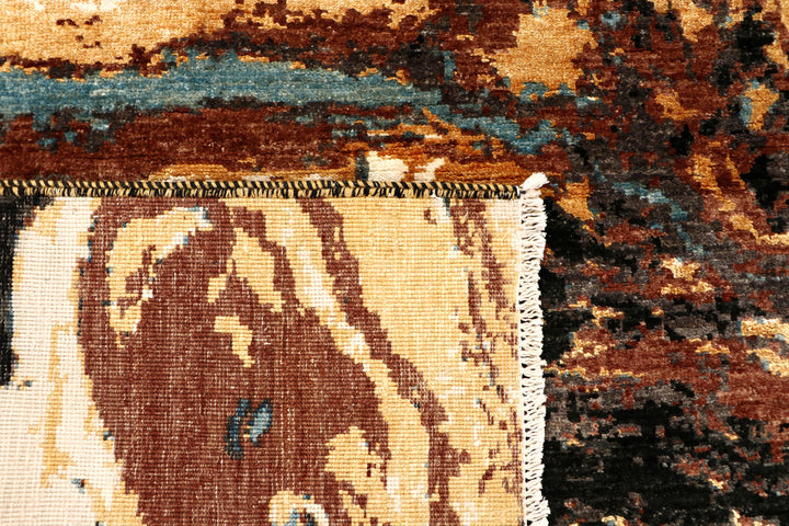 Multi Colored Abstract 3'  10" x 5'  10" - No. QA66322