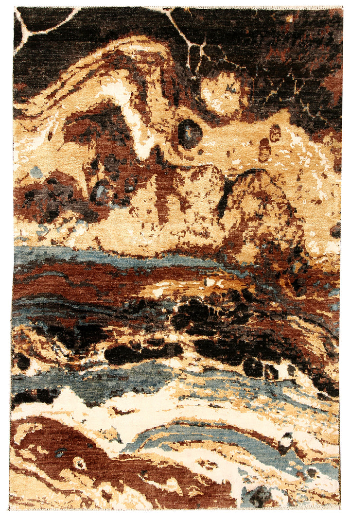 Multi Colored Abstract 3'  10" x 5'  10" - No. QA66322