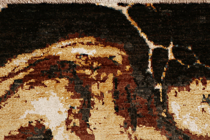 Multi Colored Abstract 3'  10" x 5'  10" - No. QA59673