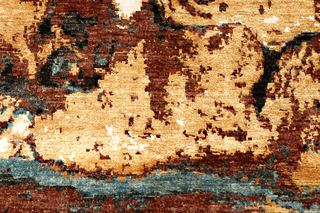 Multi Colored Abstract 3'  10" x 5'  10" - No. QA59673