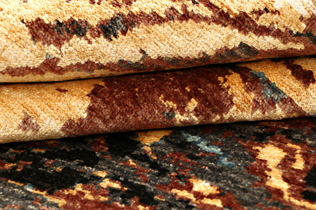 Multi Colored Abstract 3'  10" x 5'  10" - No. QA59673