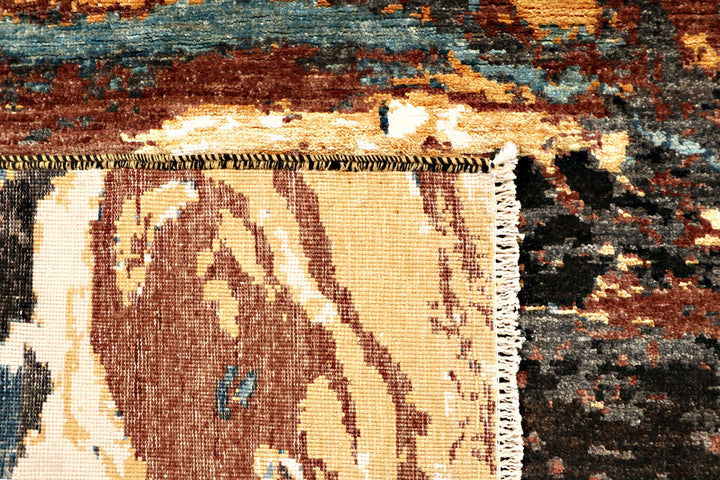 Multi Colored Abstract 3'  10" x 5'  10" - No. QA59673