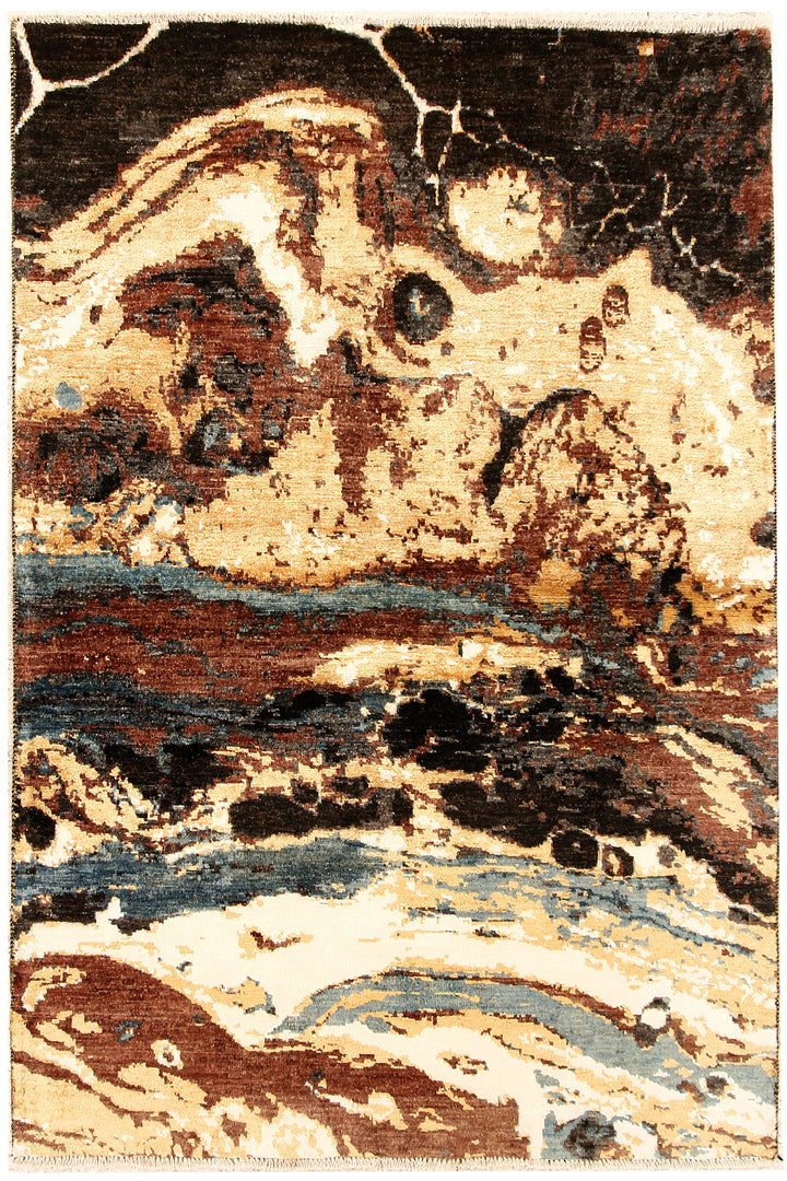 Multi Colored Abstract 3'  10" x 5'  10" - No. QA59673