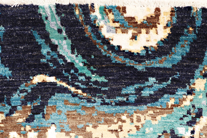 Multi Colored Abstract 3'  10" x 6'  4" - No. QA43734