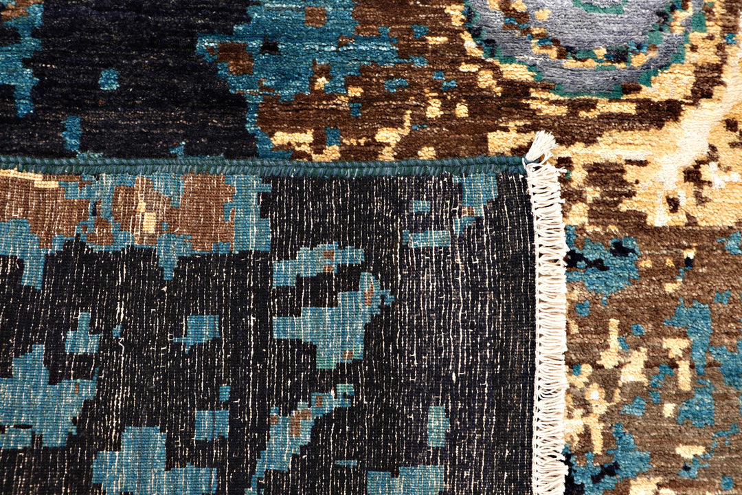 Multi Colored Abstract 3'  10" x 6'  4" - No. QA43734