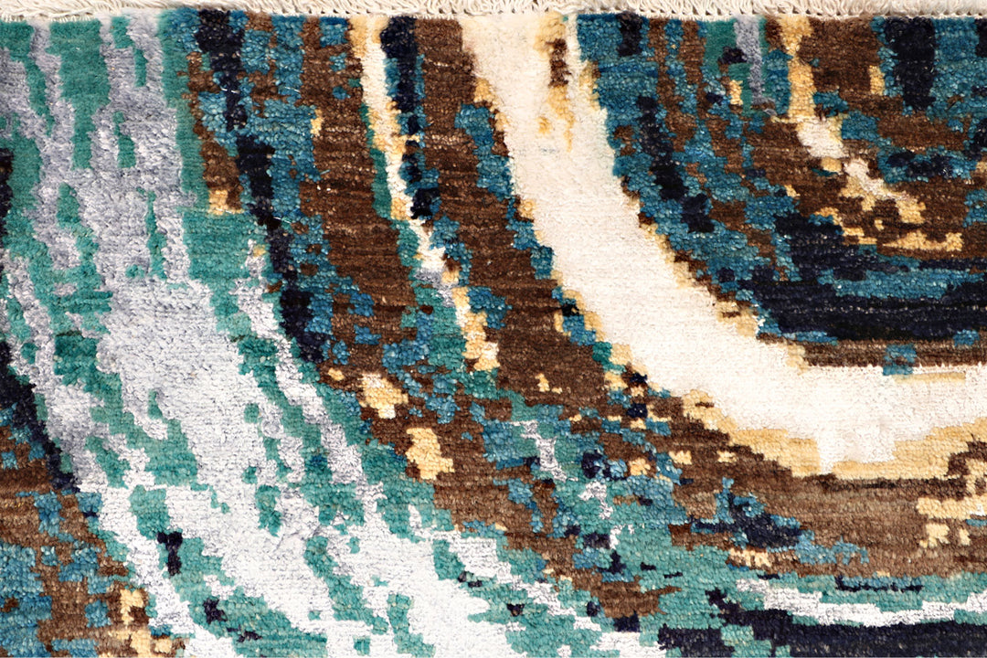 Multi Colored Abstract 4'  x" 6'  4" - No. QA95471