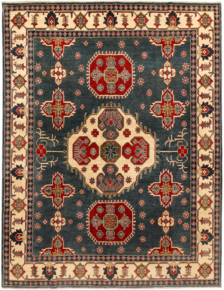 Dark Slate Grey Kazak 8' x 10' 2 - No. 71147