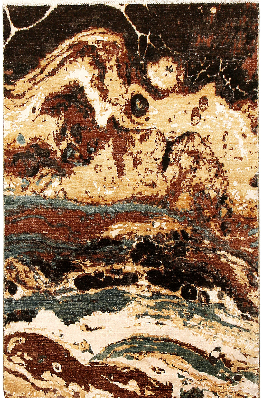 Multi Colored Abstract 3'  10" x 5'  11" - No. QA23931