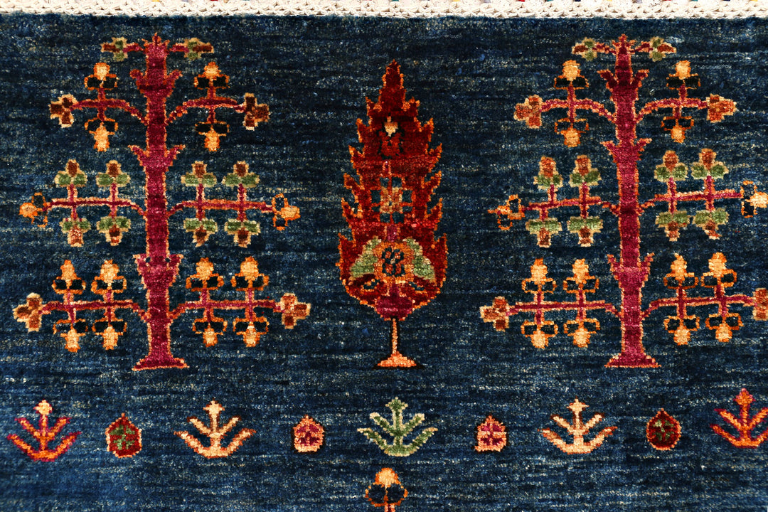 Steel Blue Kazak 5' x 6' 5 - No. 71240